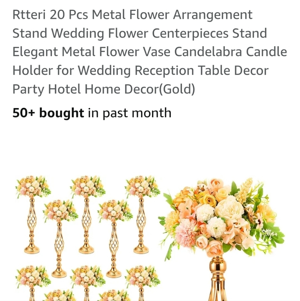 Elegant Gold Flower Stand